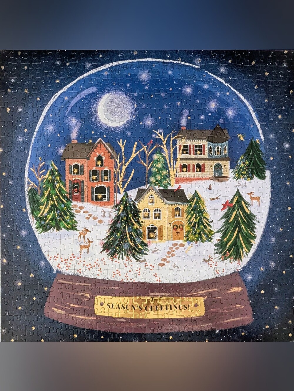Galison "Season's Greetings!" 500-Piece Foil Jigsaw Puzzle by Galison - Picture 2 of 3